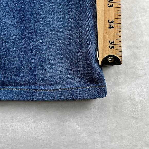 Free People, Pull On Stretch Flare Leg Denim Blue Jeans, Women's 28R - Picture 13 of 13